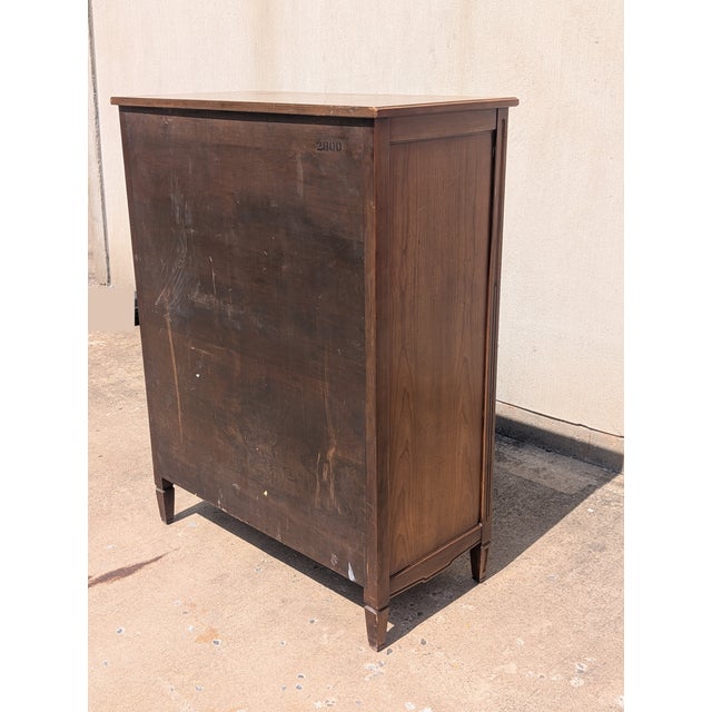 Vintage Henredon French Neoclassical Louis XVI Style Tall Chest Highboy For Sale - Image 12 of 13