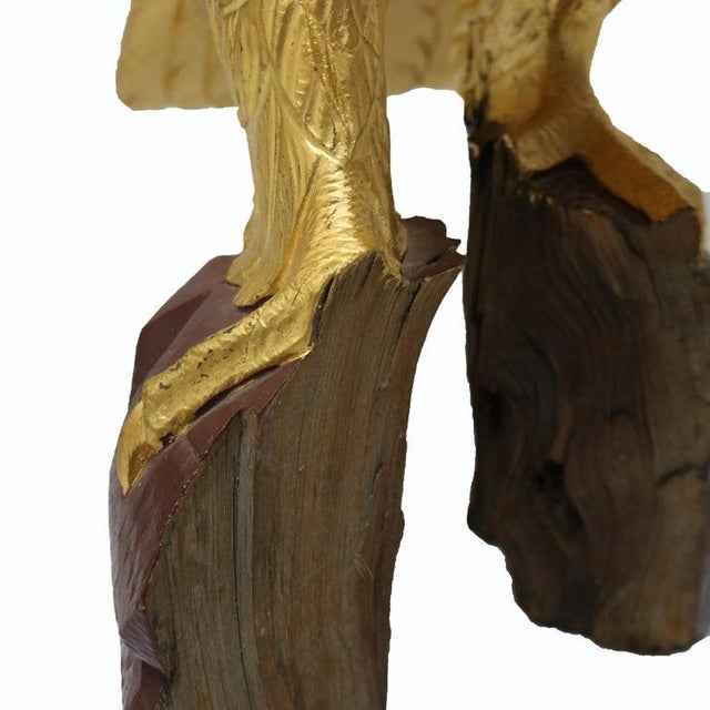Oversized Vintage Carved Giltwood Eagle 20thC For Sale - Image 11 of 11