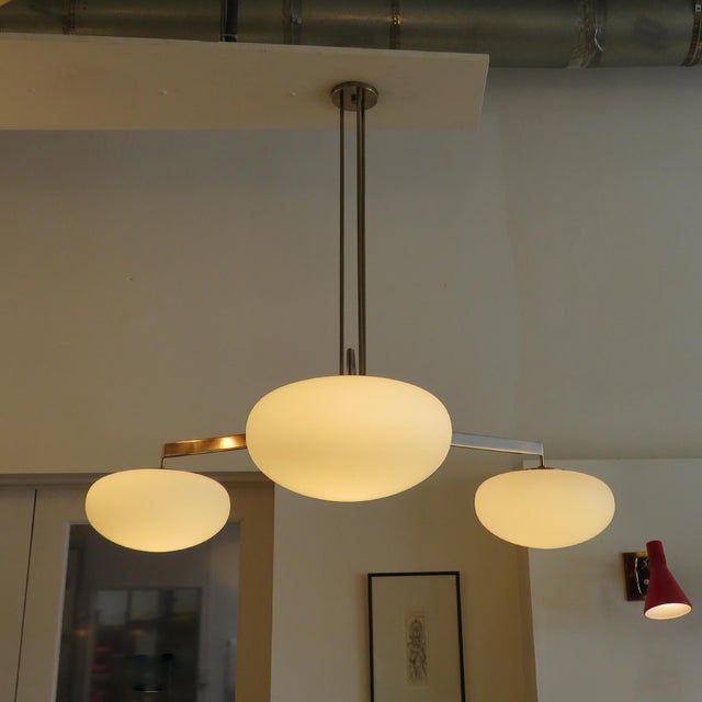 Brass Orbit-50™ Chandelier by Gallery L7 For Sale - Image 8 of 10