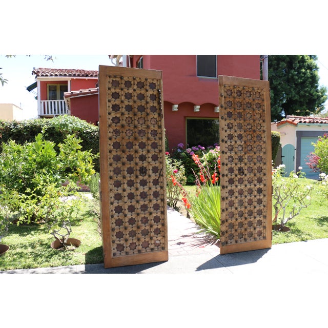 19th Century Moroccan Handcrafted Temple Entry Double Doors | Iron, Bronze & Wood | Architectural Salvage For Sale - Image 11 of 18