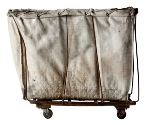 Vintage Shamrock Meese Laundry Cart