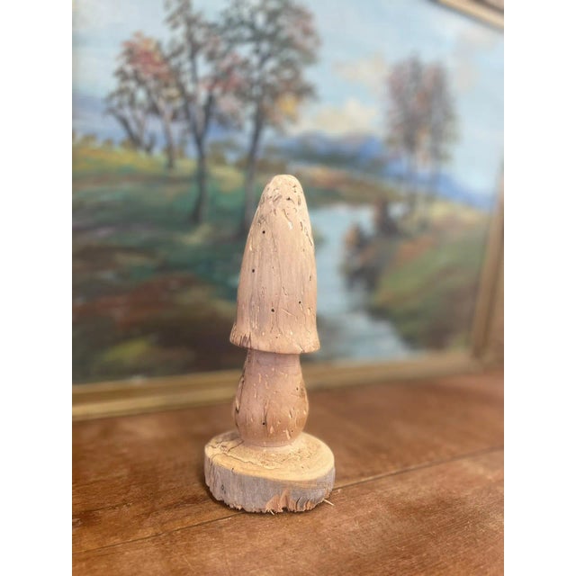 Hand carved vintage wooden mushroom figurine. Vintage condition as pictured. Listing is for described item only....