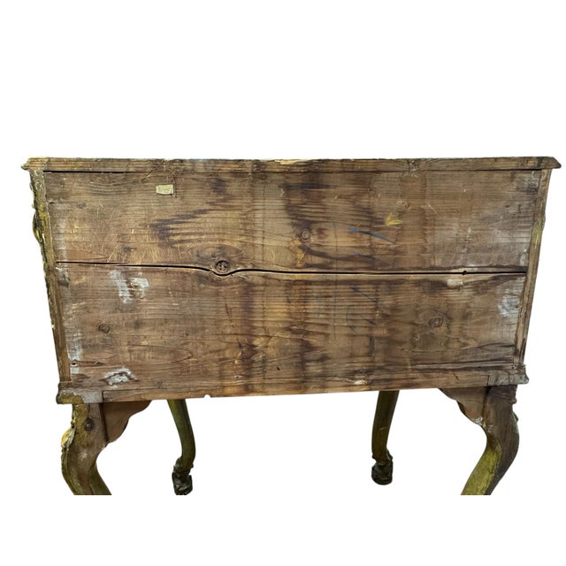 Wood Rare Pair 18th C. Italian Venetian Rococo Hand-Painted Polychrome Bombe Commodes For Sale - Image 7 of 12