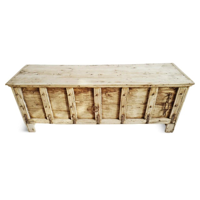 Beautiful sun bleached vintage console, entry or hall table. Each original repurposed from old doors found in northern...