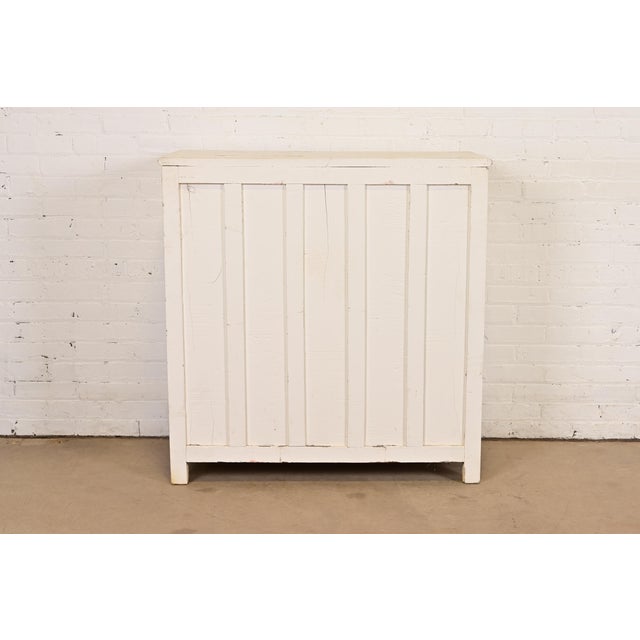 Antique Arts & Crafts White Painted 18-Drawer Flat File Printer's Cabinet, Circa 1900 For Sale - Image 14 of 15