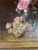 Antique French Floral Pink Roses Oil Still Life Painting For Sale - Image 4 of 8