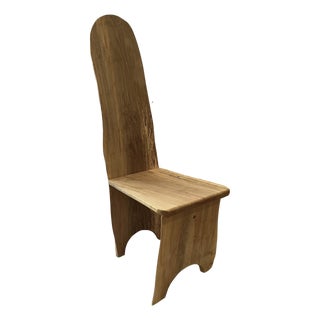 Live Edge Solid Maple Plank Chair - Handcrafted by Montana Rancher For Sale