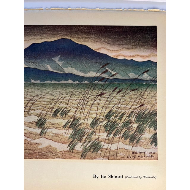 Shabby Chic 1942 Mountain Lake Shinsui Print For Sale - Image 3 of 4