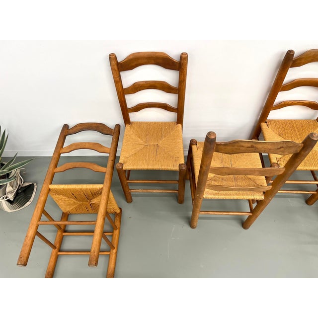 Chairs in Elm and Mulched Seat, 1950s, Set of 8 For Sale - Image 8 of 18