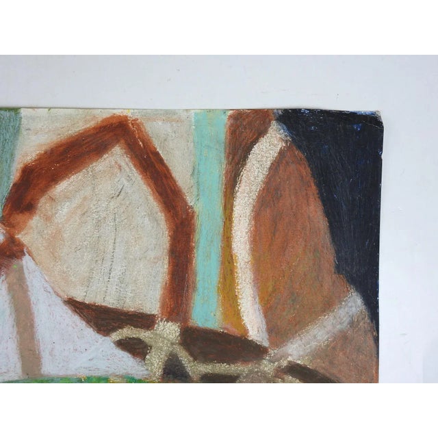 Contemporary Late 20th Century Mixed Media Abstract Painting For Sale - Image 3 of 6