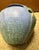 Arts & Crafts Ephraim Faience 2006 Hand Made Art Pottery Green Turtle Blue Ceramic Vase For Sale - Image 3 of 15