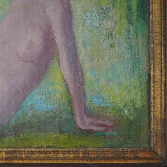 1962 Otto Rothenburgh Modernist Nude Nature Original Oil Painting For Sale - Image 12 of 14