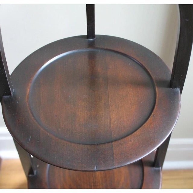 Antique Edwardian Mahogany 3 Tier Muffin Stand English For Sale - Image 10 of 10