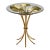 Jay Strongwater Lola Ginkgo Brass Leaf Side Table For Sale