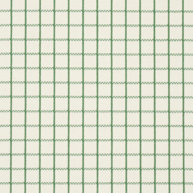 Schumacher SAMPLE - Schumacher X Mark D. Sikes Georgie Reversible Check Fabric In Emerald For Sale - Image 4 of 5