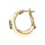 A pair of late 20th-century 14k gold domed hoop earrings featuring brilliant-cut diamonds. The primary stones are white,...
