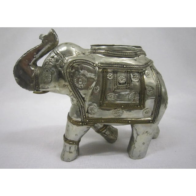 Boho India Silver Elephant Figure For Sale - Image 4 of 7