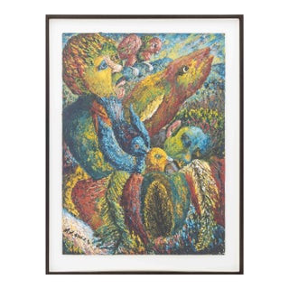 Helen Sebidi Untitled Mixed Media on Paper, 1994 For Sale
