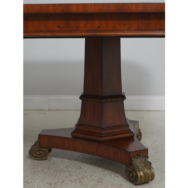 1990s Maitland Smith Mahogany Inlaid Double Pedestal Dining Table For Sale - Image 5 of 18