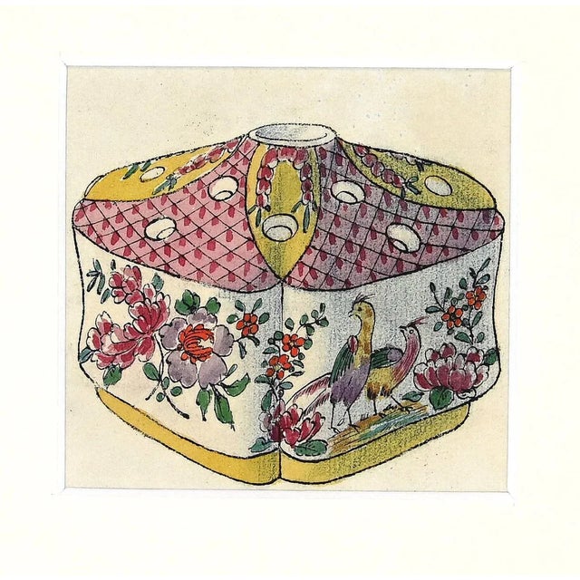 Porcelain Vases is an original china ink and watercolor drawing on ivory-colored paper by realized in 1890 ca. Anonymous...