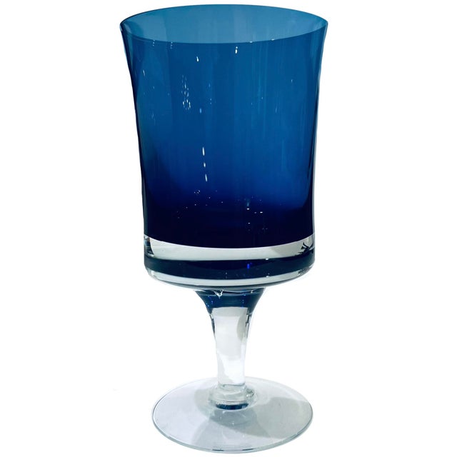 Mid-Century Modern 1970's Swedish Denby Milnor Mirage Cobalt Goblets by Bo Bergstrom - Set of Four For Sale - Image 3 of 9