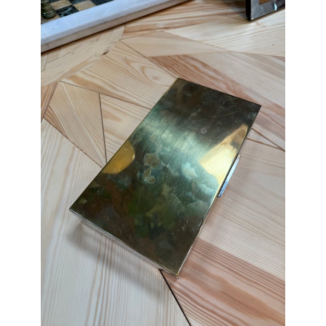 1970s Vintage Italian 24-Karat Gold-Plated Compartment Box For Sale - Image 5 of 9