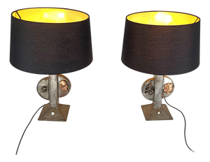 Brutalist Table Lamps, 1970s, Set of 2