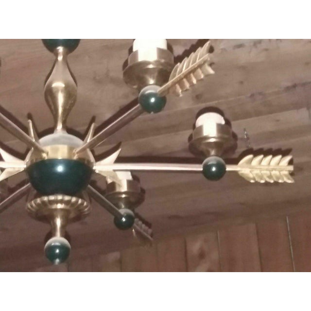 C1920's Antique Empire/ French Art Deco Gilt & Patinated Bronze Chandelier Attrib. Maison Bagues For Sale In Miami - Image 6 of 7