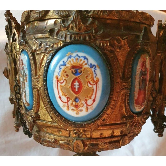 Neo-Gothic Perfume Burner in Bronze and Sèvres Porcelain For Sale - Image 14 of 18