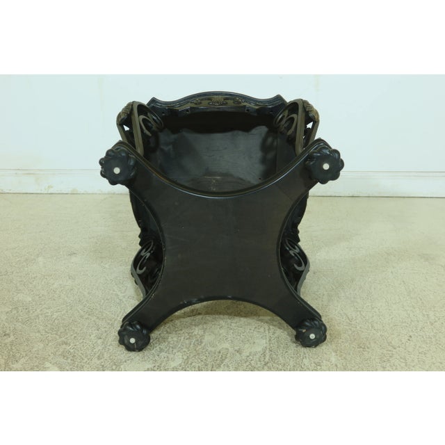 Wood Pair Metal Base Walnut Top Decorative Lamp Tables For Sale - Image 7 of 8