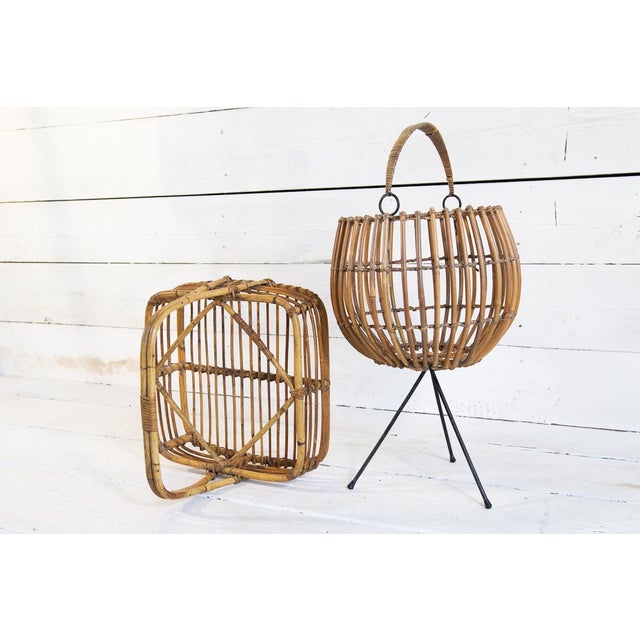 Wicker Basket Set, 1950s, Set of 2 For Sale - Image 6 of 18