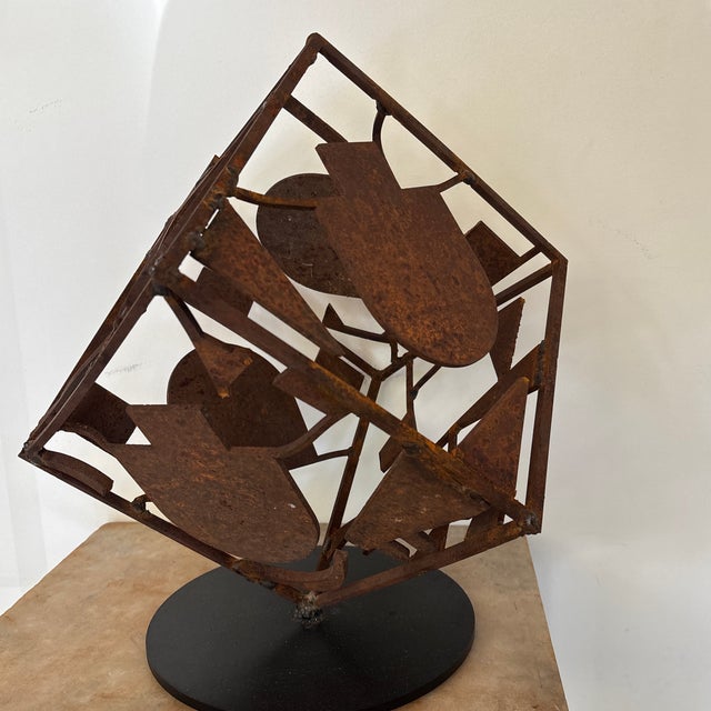 2020s Modernist Geometric Scrap Metal Welded Sculpture For Sale - Image 5 of 7