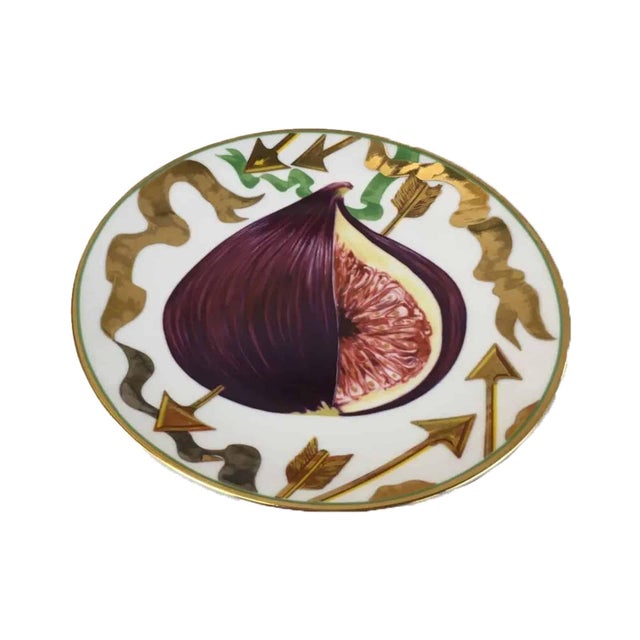 Ceramic Dessert Plates the Lost Arrows of William Tell by Hilton Mc Connico for Daum, 1987, Set of 6 For Sale - Image 7 of 8