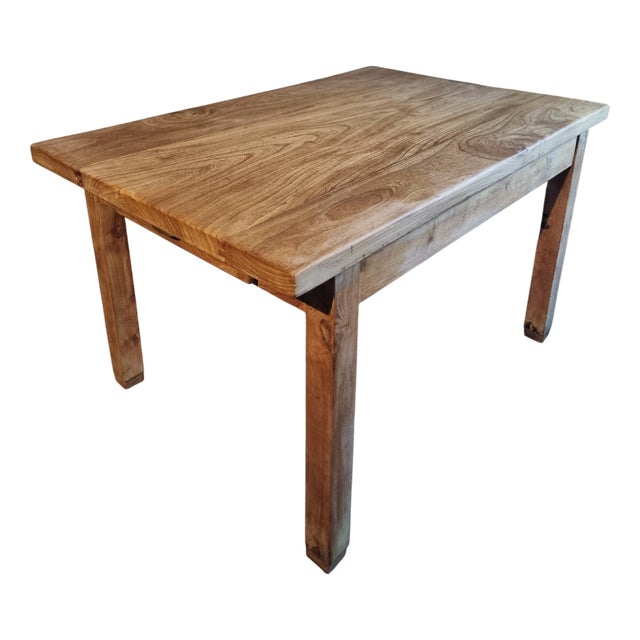 Vintage French Baker's Worktable in Chestnut, 1960s For Sale