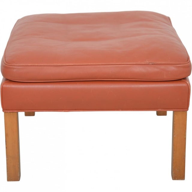 2202 Stool in Cognac Leather by Børge Mogensen, 1980s For Sale - Image 12 of 12
