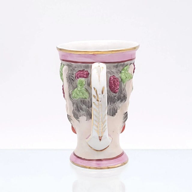 Bacchus English Porcelain Cup With Various Glazes Circa 1840. For Sale - Image 4 of 12