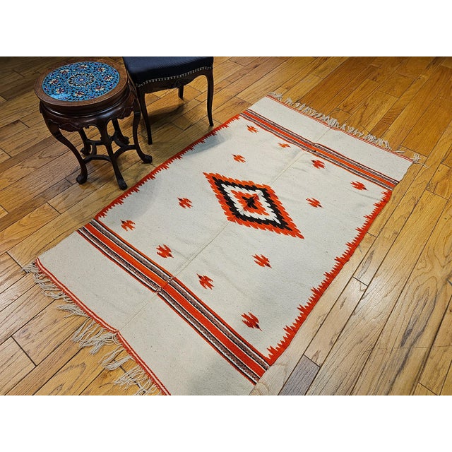 Mexican Late 20th Century Mexican Serape Rug For Sale - Image 3 of 11