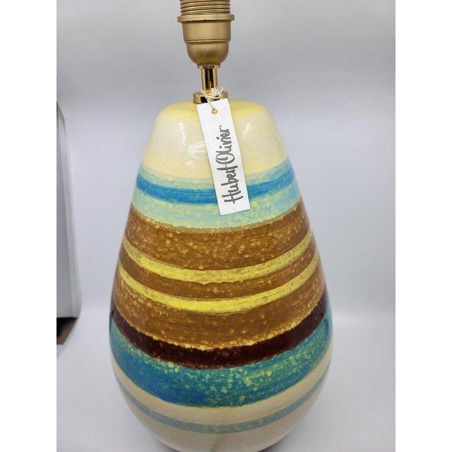 Ceramic Lamp with Côte d'Azur France Decor by Hubert Olivier, 1990s For Sale - Image 3 of 18