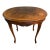 Vintage French Louis XV Style Carved Walnut Oval Side Table With Shell & Floral Motif For Sale