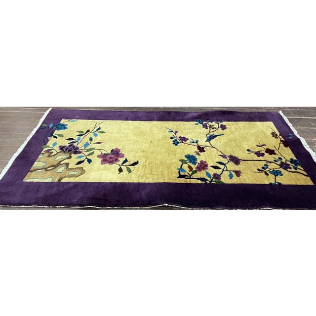 Vintage Art Deco Chinese Rug For Sale - Image 10 of 11