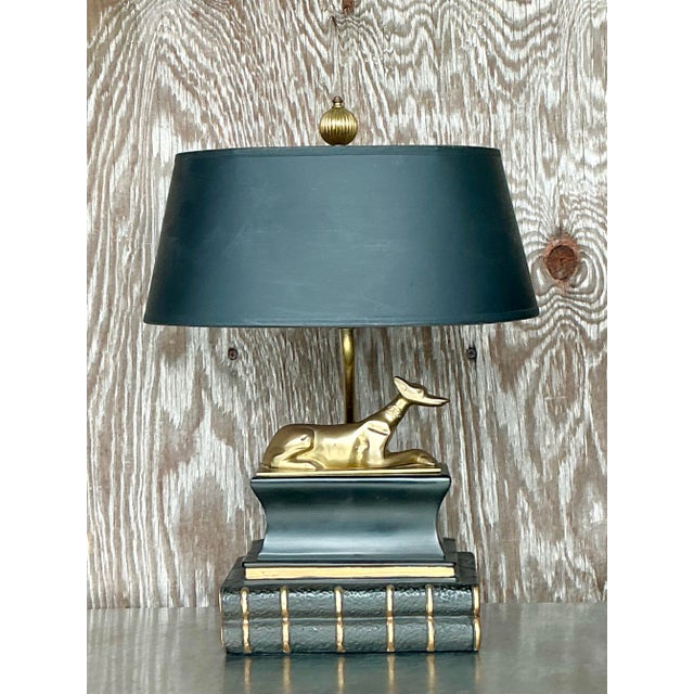 Late 20th Century Vintage Regency Chapman Dog Lamp For Sale - Image 5 of 8