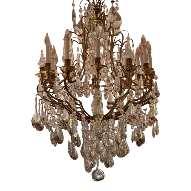 Louis XVI Style Baccarat French Crystal Chandelier For Sale