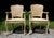 Vintage Pair Harris Marcus Italian Double Cane Arm Chairs Carved Accent Chairs For Sale - Image 4 of 18