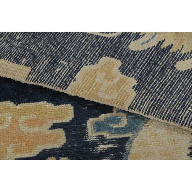 Rug & Kilim Antique Chinese Ningxia Pillar Wool Runner by Rug & Kilim, Dragon Pictorials, 1920-1929 For Sale - Image 4 of 6