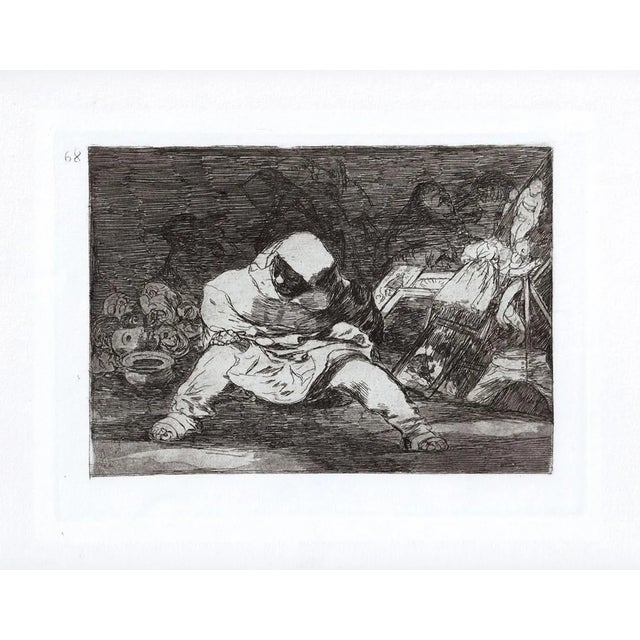 Que Locura - Original Etching by Francisco Goya - 1863 1863 For Sale
