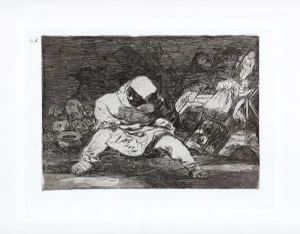 Que Locura - Original Etching by Francisco Goya - 1863 1863