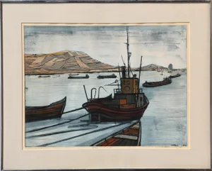 Hans Behrens, Rheinland, Framed Woodcut