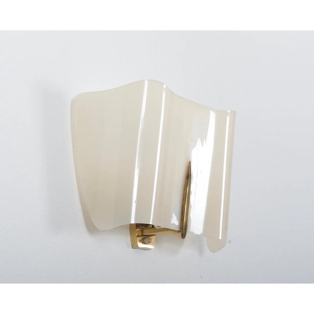 1950s Mid-Century Alraune Brass and Acrylic Glass Sconce by J. T. Kalmar, 1950s For Sale - Image 5 of 12