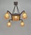French Art Deco Chandelier by Vasseur & Ejg 1920s - Amber Glass & Wrought Iron For Sale - Image 4 of 10