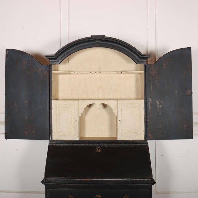 Swedish Oak Bookcase with Secretary For Sale - Image 13 of 18